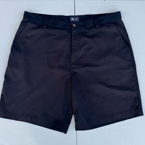 adidas Men's Golf Flat Front Shorts Color-Black Size (38)  100% Polyester